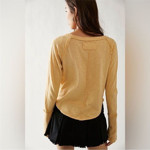 Free People NWT Hailey Long Sleeve Top in Hazy Day Size XS - Picture 2 of 9